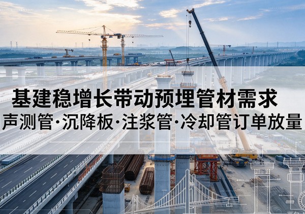 娄星基建稳增长带动预埋监测管材需求，声测管、沉降板、注浆管订单持续放量